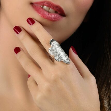 Χειροποίητο ασημένιο δαχτυλίδι ζαγρέ | Lalino.gr
