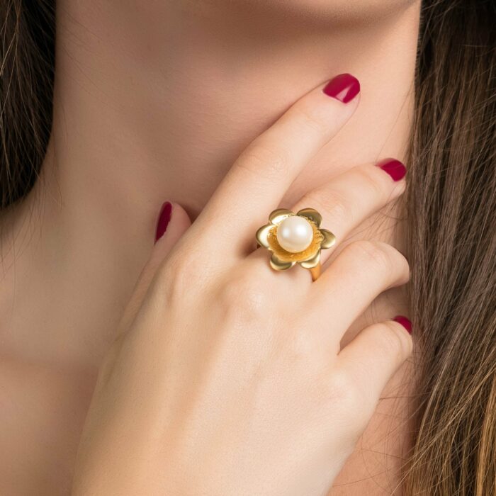 Δαχτυλίδι με φυσικό μαργαριτάρι | Lalino.gr