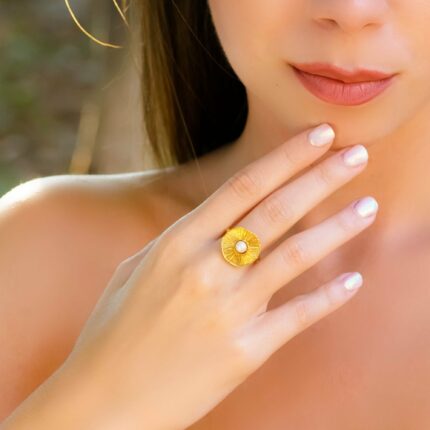 Δαχτυλίδι με μαργαριτάρι χειροποίητο | Lalino.gr