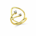 Δαχτυλίδι ιδιαίτερο ασημένιο με ζιργκόν | Lalino.gr