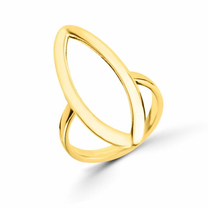 Ασημένιο μακρόστενο δαχτυλίδι χειροποίητο | Lalino.gr