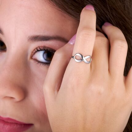 Χειροποίητο ασημένιο δαχτυλίδι άπειρο | Lalino.gr