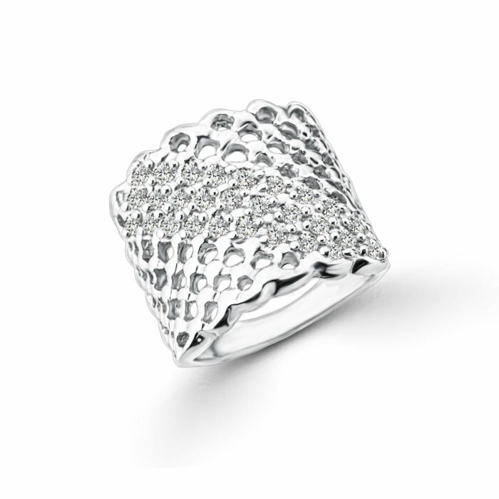 Χειροποίητο ασημένιο δαχτυλίδι με πέτρες ζιργκόν | Lalino.gr
