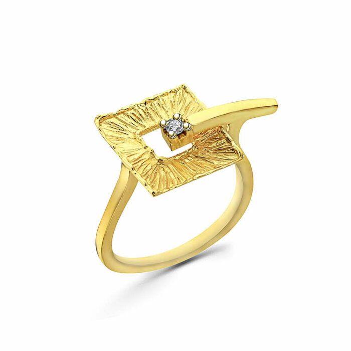 Χειροποίητο ασημένιο δαχτυλίδι ασημένιο με ζιργκόν | Lalino.gr