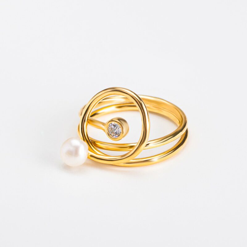 Χειροποίητο δαχτυλίδι με μαργαριτάρι | Lalino.gr