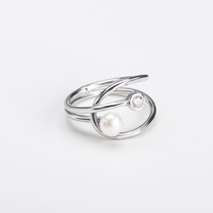 Δαχτυλίδι με ζιργκόν και μαργαριτάρι | Lalino.gr