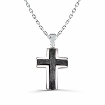 Ανδρικός σταυρός ασημένιος μοντέρνος | Lalino.gr