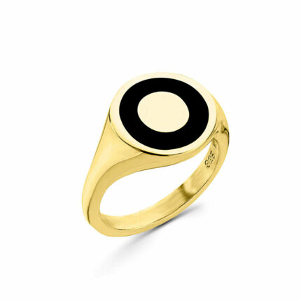 Ασημένιο δαχτυλίδι χειροποίητο με σμάλτο | Lalino.gr