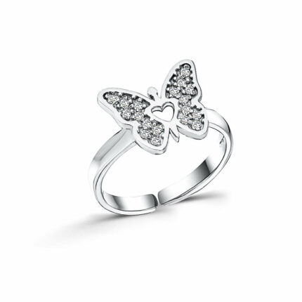 Δαχτυλίδι με πέτρες ζιργκόν πεταλούδα | Lalino.gr