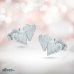 Σκουλαρίκια ασημένια καρφωτά καρδούλες | Lalino.gr