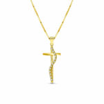 Ασημένιος γυναικείος σταυρός με ζιργκόν | Lalino.gr