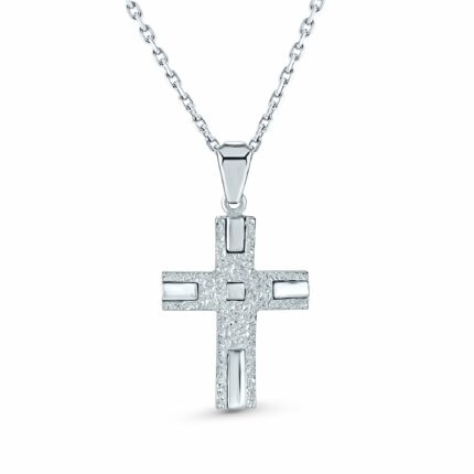 Ανδρικός σταυρός ασημένιος ιδιαίτερος | Lalino.gr