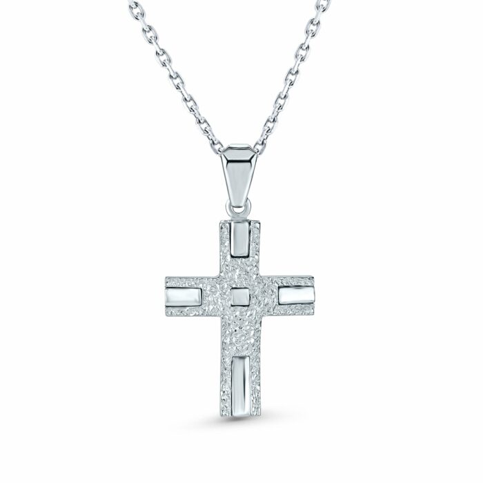Ανδρικός σταυρός ασημένιος ιδιαίτερος | Lalino.gr