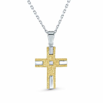 Ανδρικός ιδιαίτερος ασημένιος σταυρός | Lalino.gr