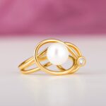 Δαχτυλίδι με μαργαριτάρι και πέτρα ζιργκόν | Lalino.gr
