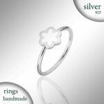 Δαχτυλίδι μαργαρίτα ασημένιο με σμάλτο | Lalino.gr