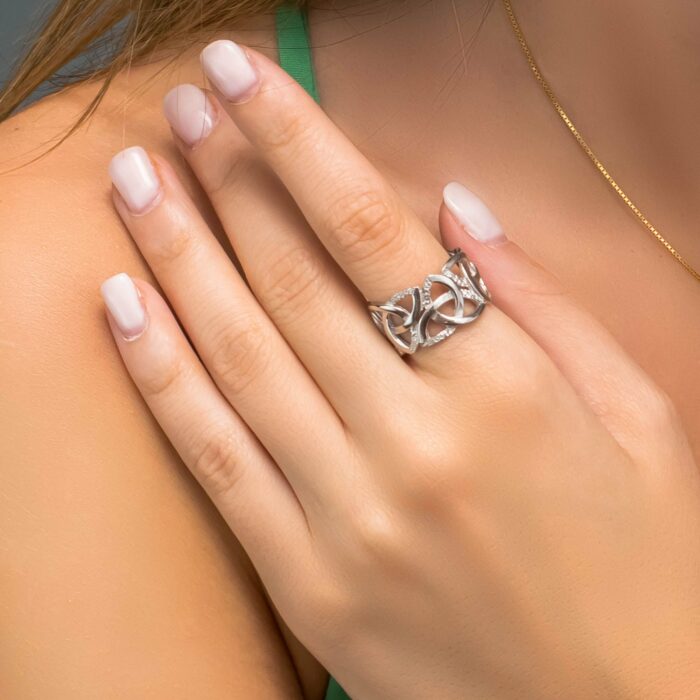Διάτρητο δαχτυλίδι βεράκι ασημένιο | Lalino.gr