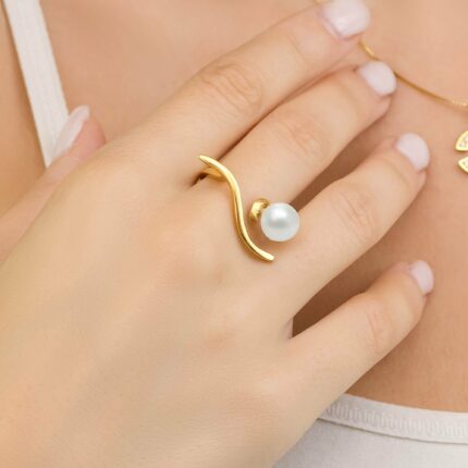 Δαχτυλίδι με φυσικό μαργαριτάρι χειροποίητο | Lalino.gr