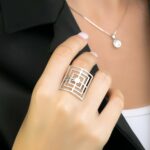 Δαχτυλίδι ιδιαίτερο διάτρητο ασημένιο | Lalino.gr