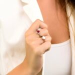 Ασημένιο δαχτυλίδι ρόμβος με σμάλτο | Lalino.gr