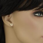 Σκουλαρίκια ασημένια καρφωτά καρδούλες | Lalino.gr