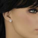 Σκουλαρίκια καρφωτά ασημένια πολύγωνα | Lalino.gr