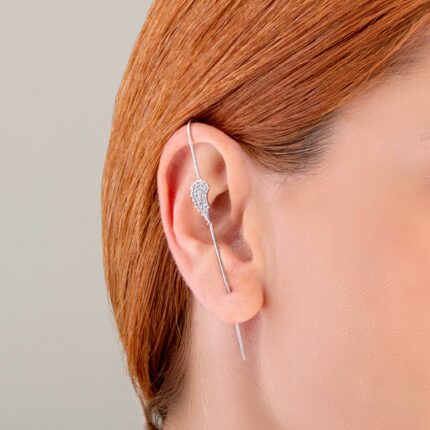 Ear pin cuff σκουλαρίκι φτερό | Lalino.gr