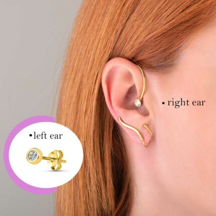 Ear cuff σκουλαρίκι κύμα | Lalino.gr