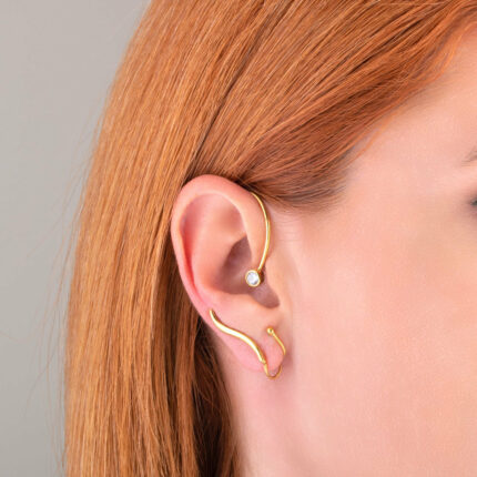 Ear cuff σκουλαρίκι κύμα | Lalino.gr