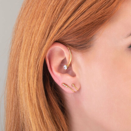 Ear cuff σκουλαρίκι πολύπετρο | Lalino.gr