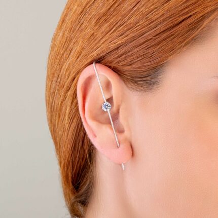 Ear pin cuff μονόπετρο σκουλαρίκι | Lalino.gr