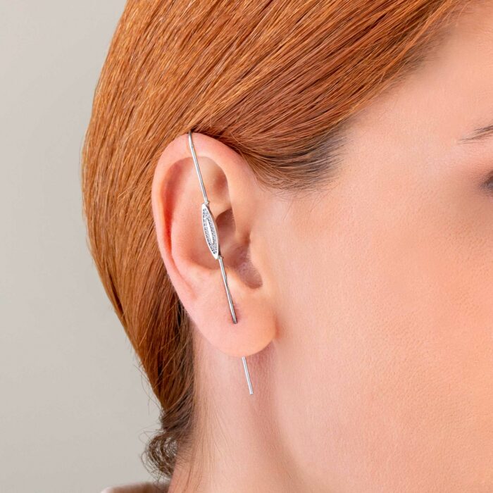 Ear pin cuff σκουλαρίκι φυλλαράκι | Lalino.gr