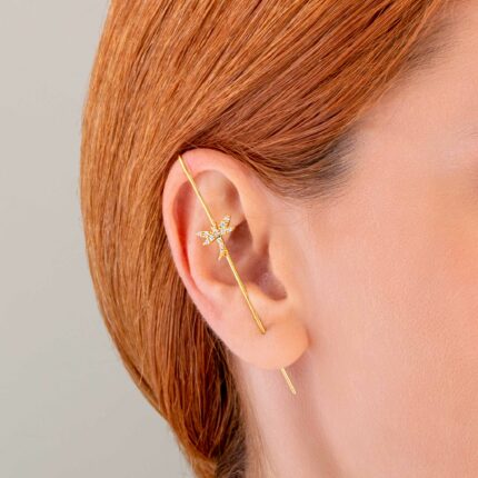 Ear pin cuff σκουλαρίκι λιβελούλα | Lalino.gr