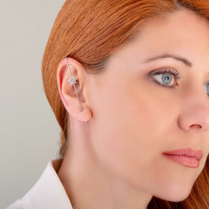 Ear pin cuff σκουλαρίκι αστέρι | Lalino.gr