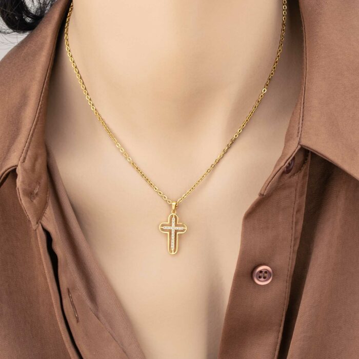 Ιδιαίτερος γυναικείος σταυρός ασημένιος | Lalino.gr