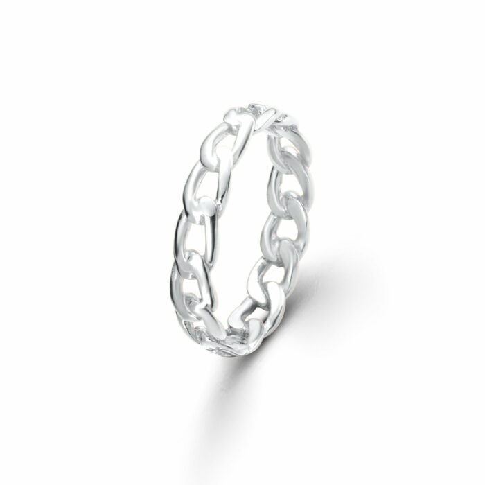 Δαχτυλίδι βεράκι αλυσίδα ασημένιο | Lalino.gr