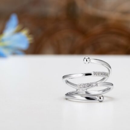 Χειροποίητο δαχτυλίδι με πέτρες ζιργκόν | Lalino.gr