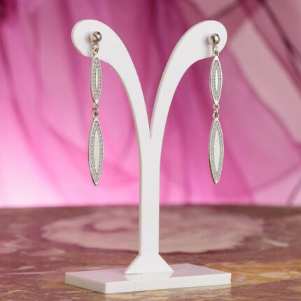 Εντυπωσιακά σκουλαρίκια ασημένια με ζιργκόν | Lalino.gr