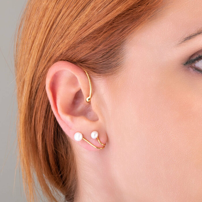 Ear Cuff Σκουλαρίκι Μαργαριτάρια | Lalino.gr