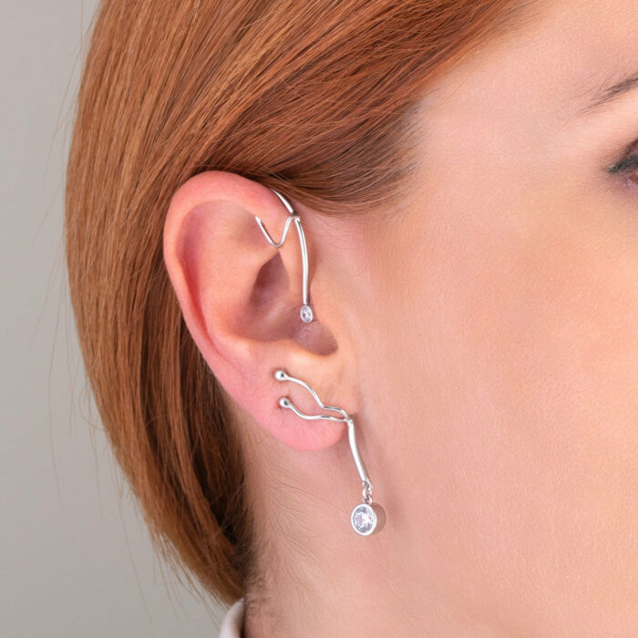 Ear cuff σκουλαρίκι κρεμαστό | Lalino.gr