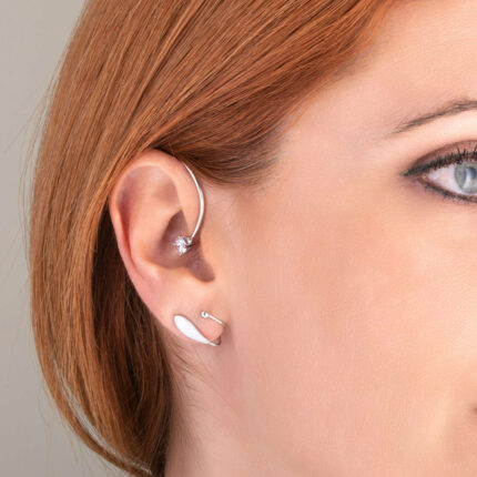 Ear cuff σκουλαρίκι φυλλαράκι | Lalino.gr