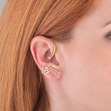 Ear cuff σκουλαρίκι μαργαρίτα | Lalino.gr