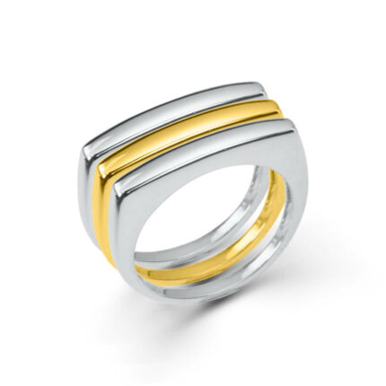 Ασημένιο Δαχτυλίδι μοντέρνο minimal | Lalino.gr
