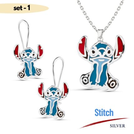 Παιδικό Ασημένιο Κόσμημα σετ STITCH | Lalino.gr