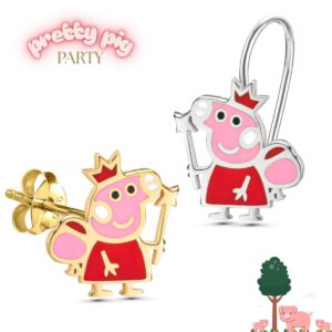 Ασημένια Παιδικά Σκουλαρίκια 925 Pretty Pig
