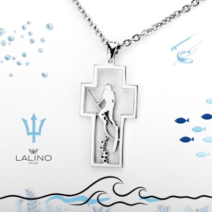 Ανδρικός Ασημένιος Σταυρός για Δύτη | Lalino.gr