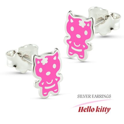 Ασημένια Παιδικά Σκουλαρίκια 925 Hello Kitty | Lalino.gr