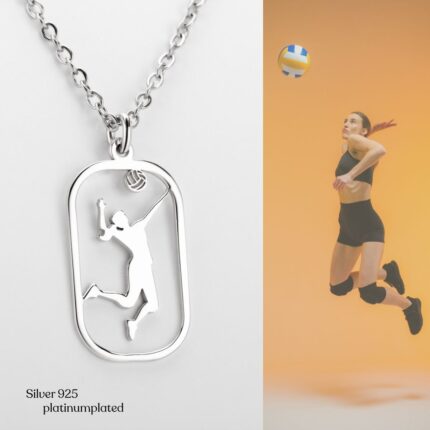 Ασημένιο Γυναικείο Κολιέ για Voley